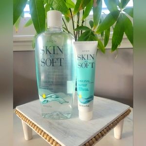 Avon NEW skin so soft orginal bath oil bonus size 25oz and hand cream …